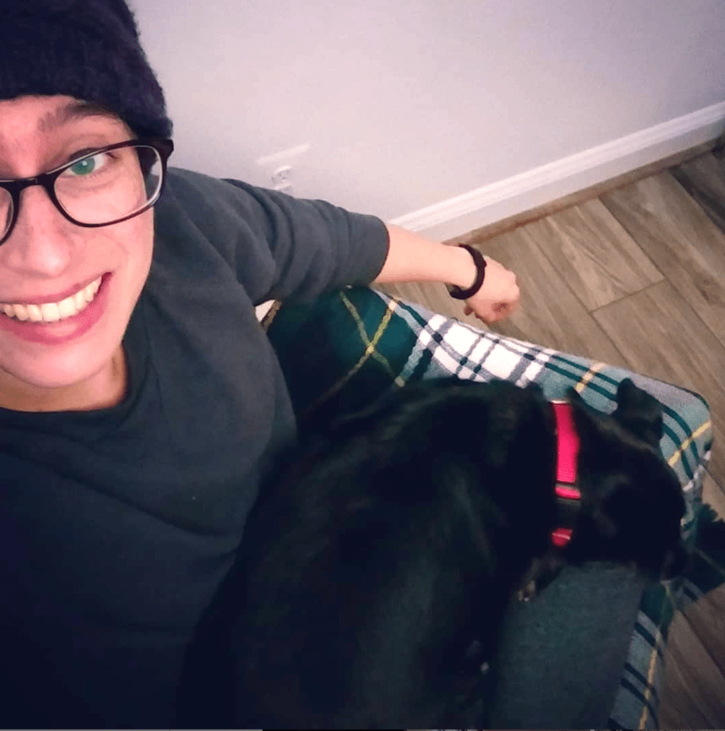 The first time Lima chose to snuggle on Mel's lap